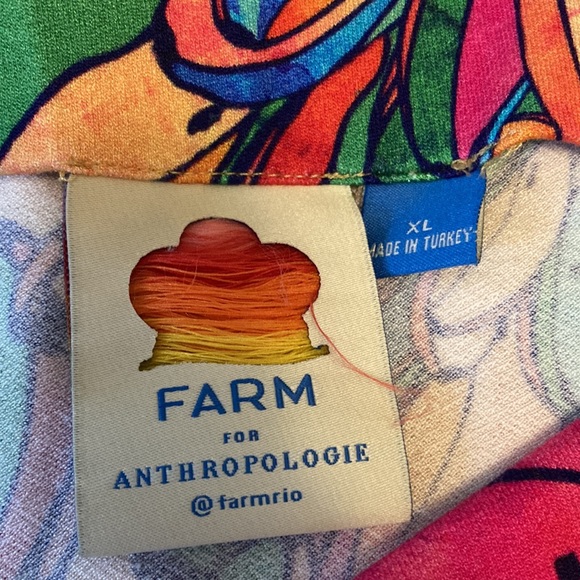 Farm Rio for Anthropologie banana print faux wrap skirt - Picture 8 of 9